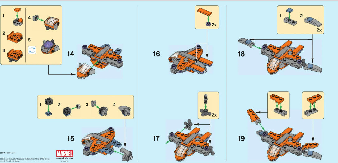 Lego Marvel - Guardians of the galaxy jet (May have different colors)