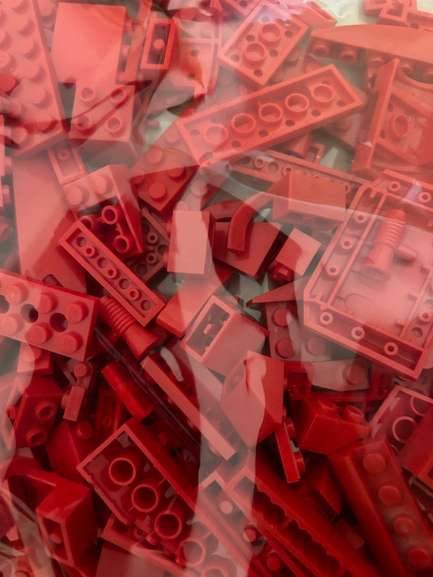110-150 random red pieces